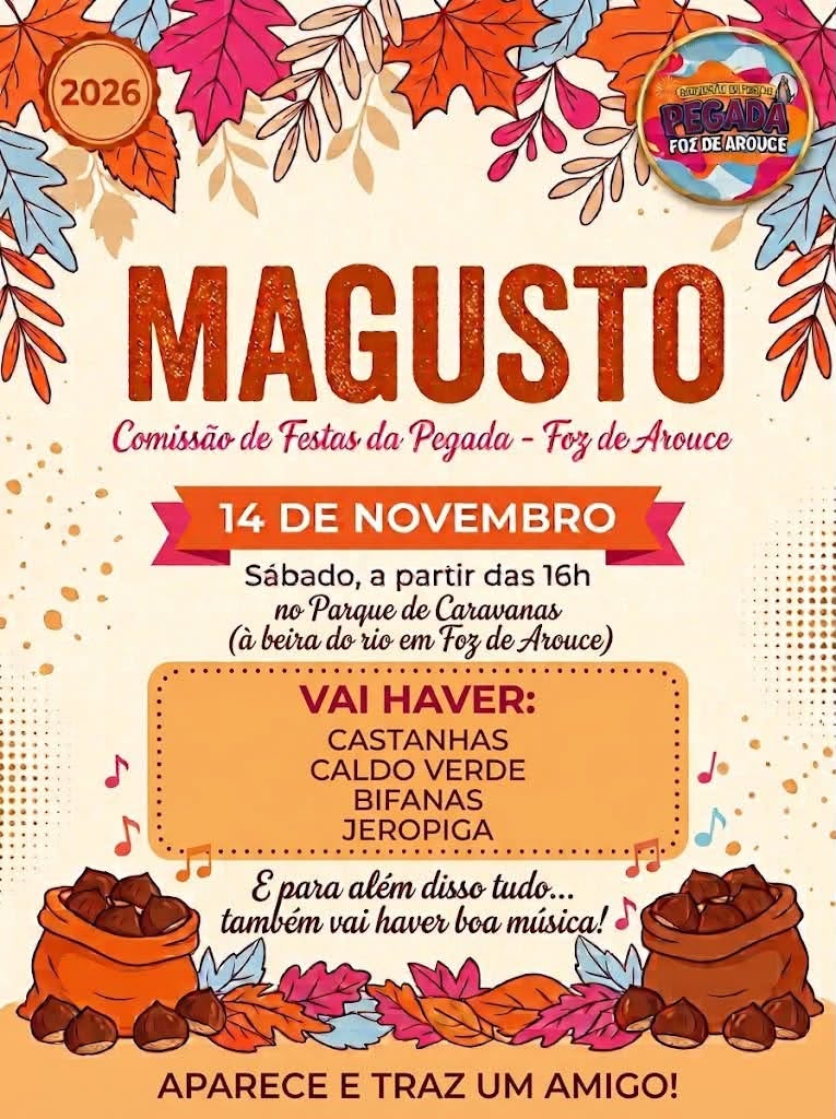 Magusto, com castanhas, conv&iacute;vio e boa disposi&ccedil;&atilde;o.